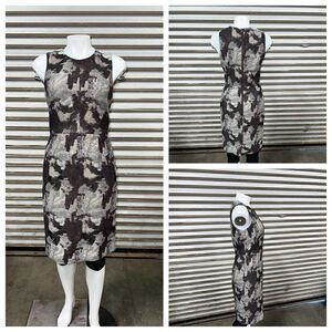 Banana Republic dress career sheath sleeveless brocade tapestry wool blend nwt